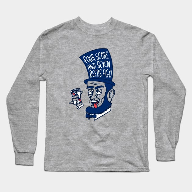 Abe Drincoln Long Sleeve T-Shirt by SteveOramA